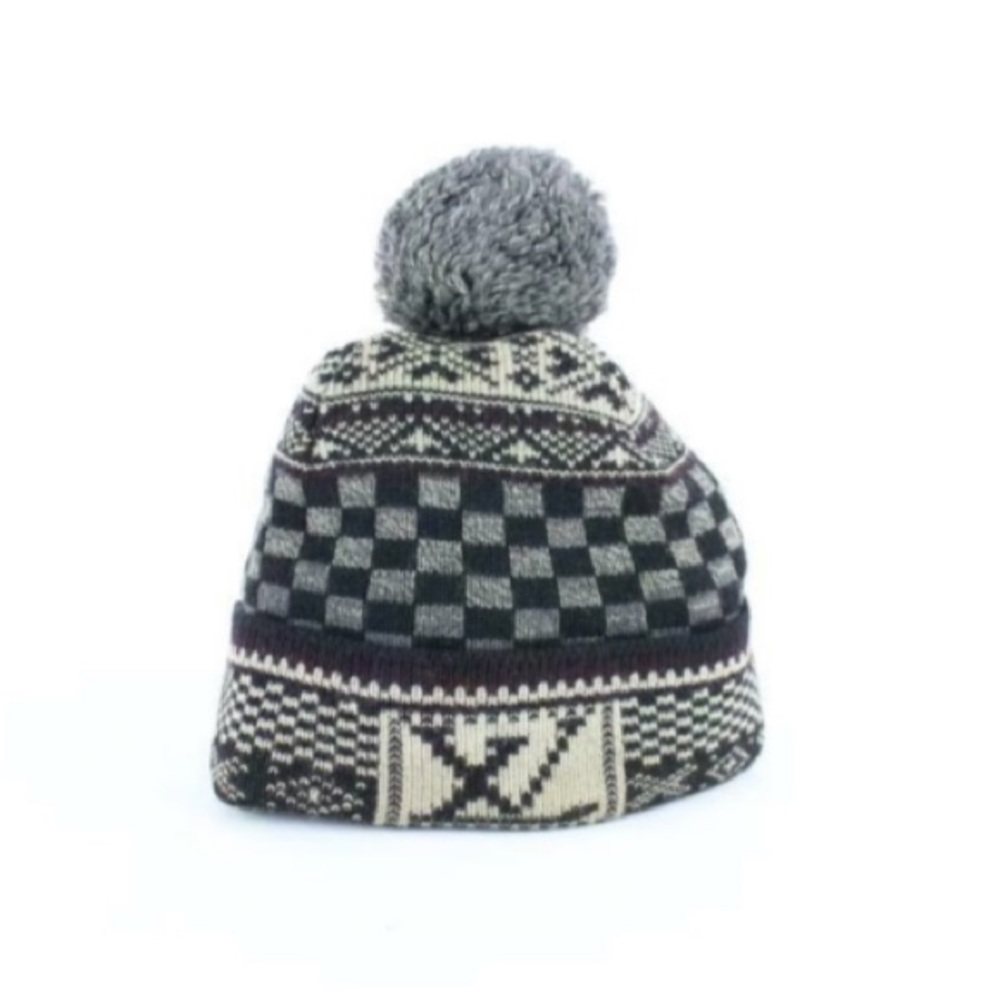 Louis Vuitton Flocon Black Monogram Pom Winter Hat